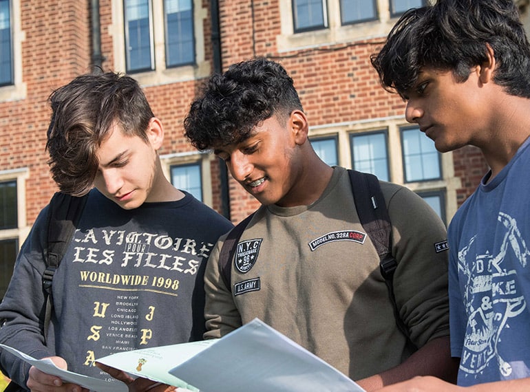 Boys take new GCSE grading system in their stride