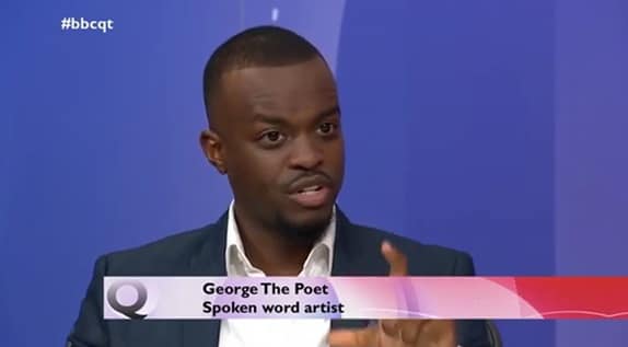 Dissenting voice: George the Poet on Question Time