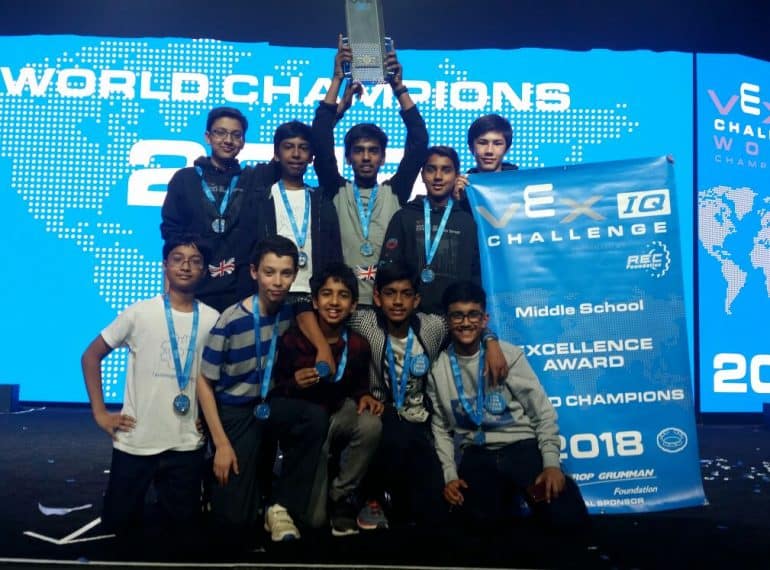 World champions! QE wins overall title at robotics competition in US