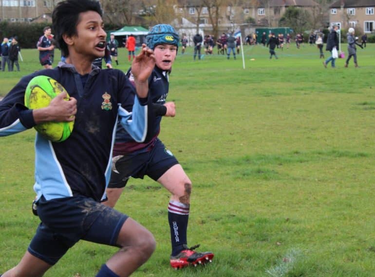 QE Rugby Sevens: home team battles in the ‘group of death’ as Eton notches up tournament first