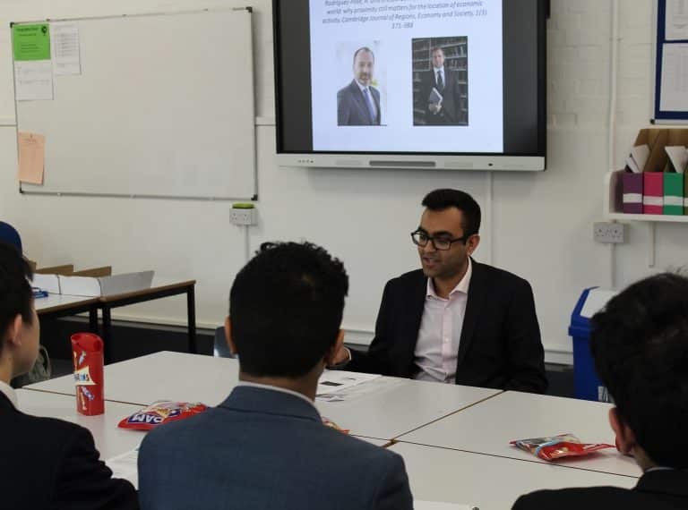 Theory and practice: sixth-formers learn about the real-world importance of Economic Geography
