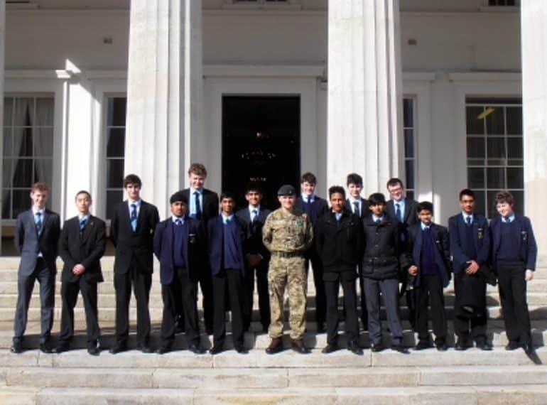 Veteran of Afghanistan campaign welcomes QE boys to Sandhurst
