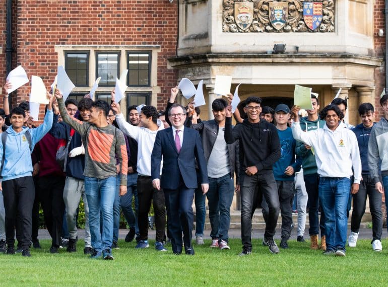 Reaping the rewards: Queen Elizabeth’s School celebrates A-level success at the highest level