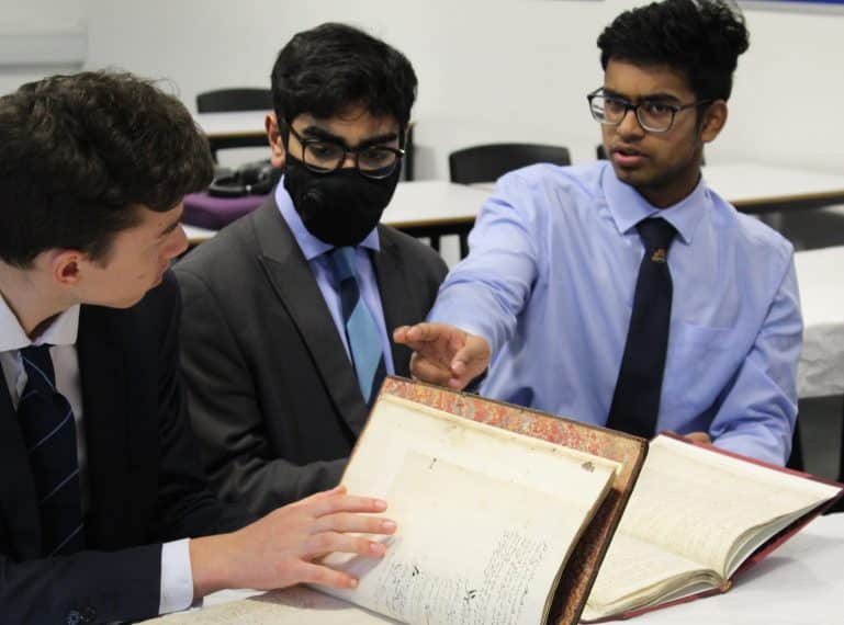 A first for QE? Sixth-formers delve deep into the School’s history through new Palaeography Society