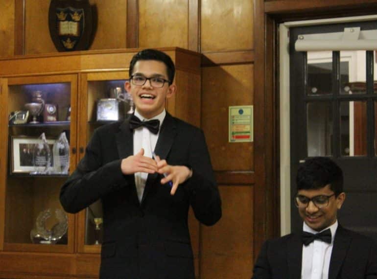 Putting their foot down: sixth-formers vote to bar non-electric transport in dinner debate