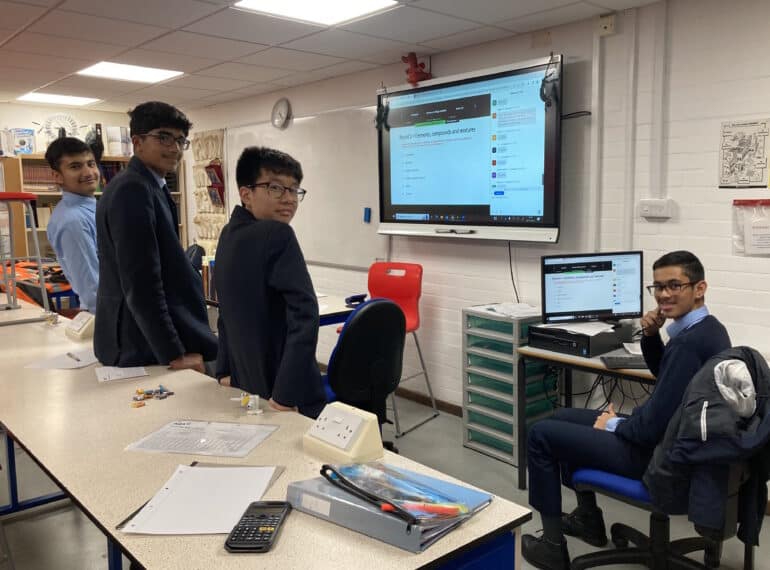 Look of success! QE boys’ eyes on national finals following victory in regional round of prestigious Chemistry competition